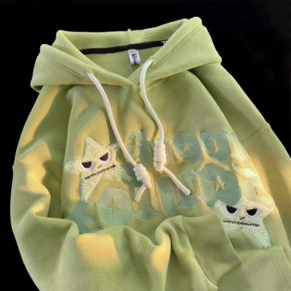 

2023 new y2k letter angry star hooded sweater ins American fashion brand new loose long-sleeved cardigan winter clothes women