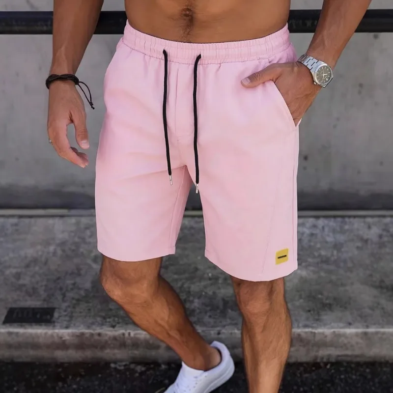 

Men's Casual Drawstring Beach Shorts Quick Dry Elastic Waist Summer Board Shorts with Pockets