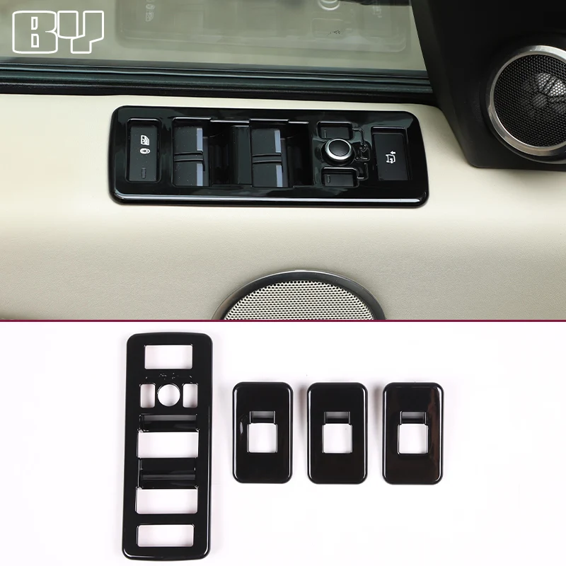 

ABS Carbon Fiber Car Interior Glass Lift Switch Frame Cover Trim For Land Rover Range Rover Vogue L460 2013-2017 Accessories