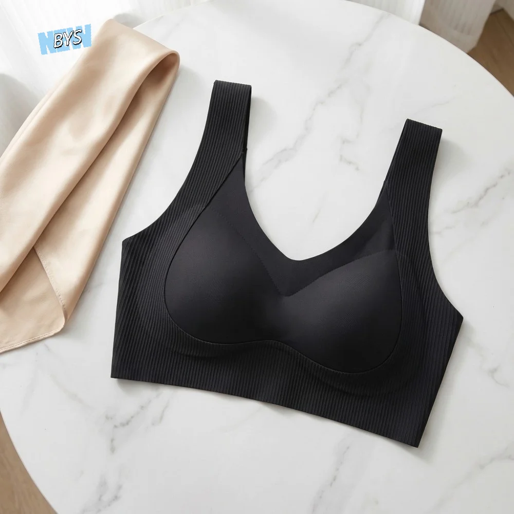 

Lingerie Close-fitting Seamless Bra Deep V Beautiful Back Wireless Bra Shockproof Brassiere for Women Yoga