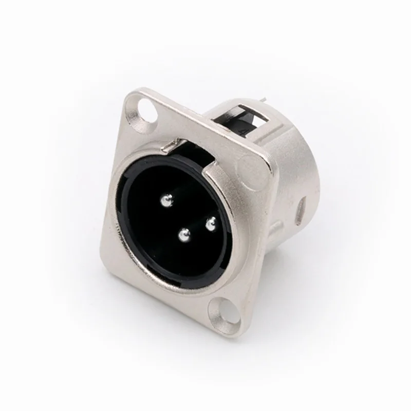 10pcs/lot 3 Pin XLR Male/Female Connector Metal Shell 3Poles XLR Socket Panel Mount Chassis MIC Microphone Connector - view 5