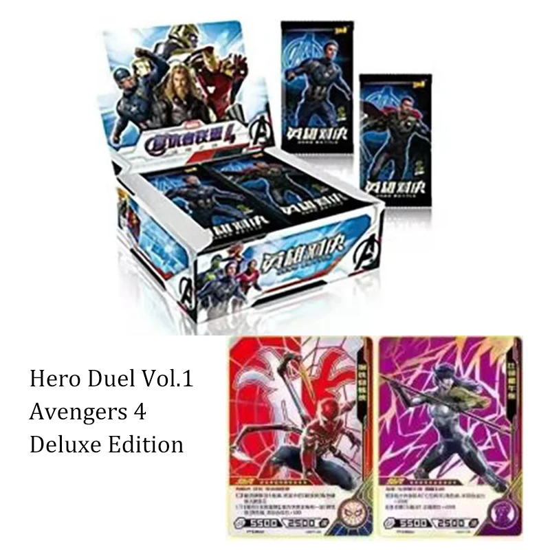 Kayou Official Marvel Hero Duel Trading Cards Booster Box Vol 1 Avengers Endgame Iron Man Thor Spider Man Premium Collectible