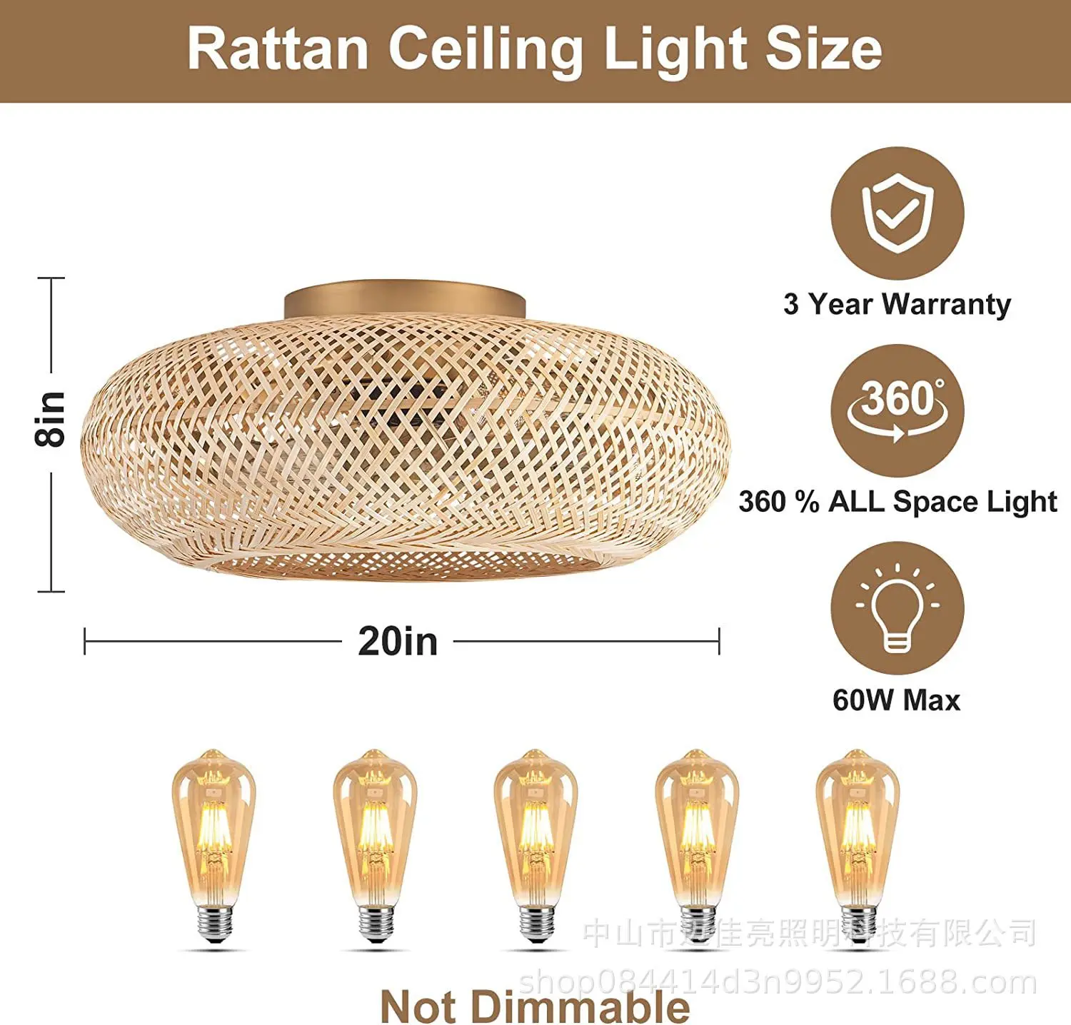 Bamboe plafondventilator ventilatoren met verlichting afstandsbediening slaapkamer decor ventilator lamp 50cm lucht onzichtbare bladen intrekbaar stil