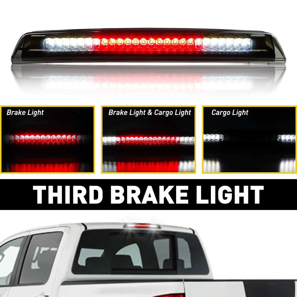 

1Pc Third 3rd Smoke Brake Light Fit For Nissan Titan 2004-2015 Frontier 2005-2016 White Red Car Rear Brake Cargo Light Smoke Shell