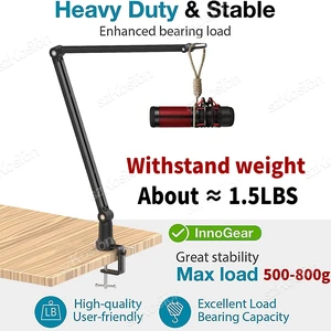 حامل ميكروفون معدني قابل للتعديل لذراع مقص تعليق ميكروفون مكثف لألعاب USB ل A8 A6V K688 K669 K658 أفضل 10 ميكروفون ذراع مفصلي مبيعا - No4