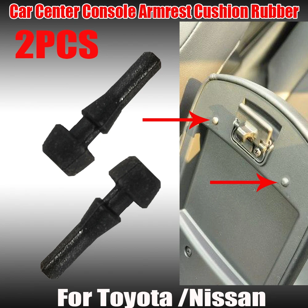 2PC For Toyota Land Cruiser J100 2002 / Nissan X-Trail T31 2009 Car Center Console Armrest Cushion Rubber