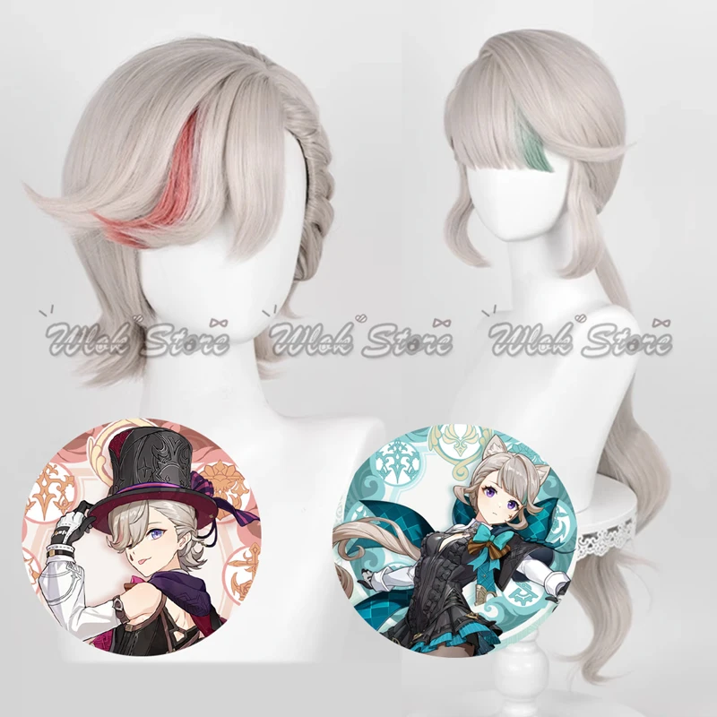 

Anime Game Genshin Impact Lyney Lynette Cosplay Wig Carnival Halloween Party Role Play Props Heat Resistant Synthetic Hair Wigs