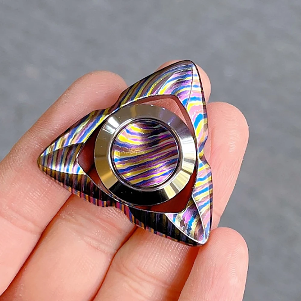 Fairy Works EDC Mave1.1 Fidget Spinner DIY Timascus Stress Relief Toy Fidget Toys For Adults Three-Bladed Fidget Spinner