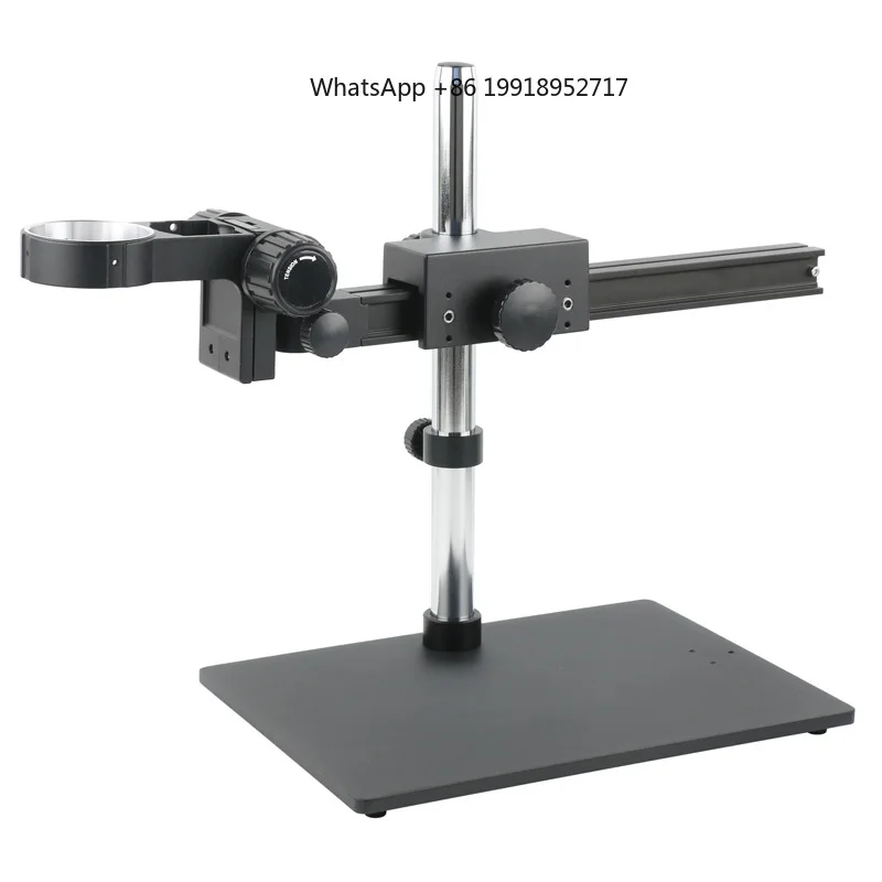 50mm/76mm Focus Holder Adjustable Rail Sliding Arm Bracket Desktop Microscope Stand For Trinocular Binocular Industrial Camera