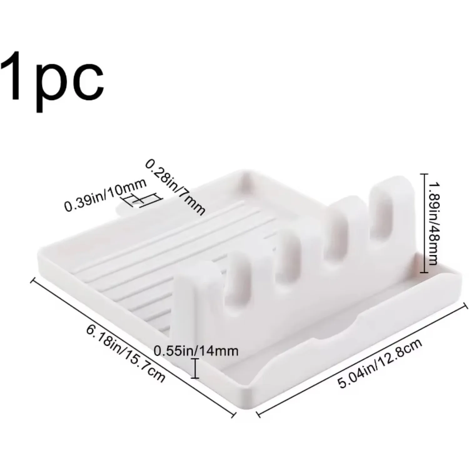 1 قطعة فرشاة الطلاء بقية حامل البلاستيك الأبيض 4 فتحات لوحات فرش مساند بالتنقيط صينية الوسادة للرسم المائي النفط الاكريليك