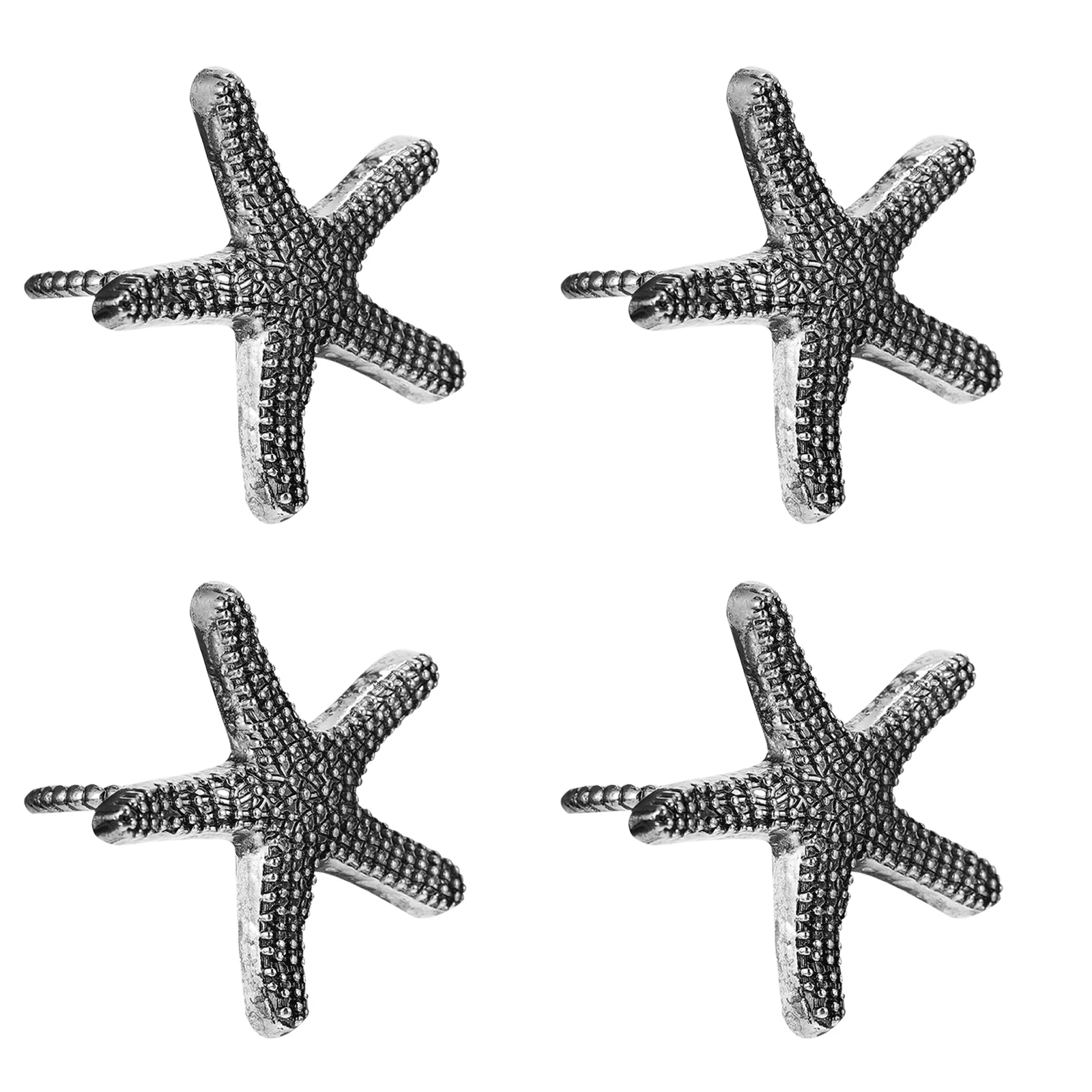 

4 pcs Napkin Ring Alloy Material Easy to Clean Reusable Wedding Table Napkin Clasp Accessories