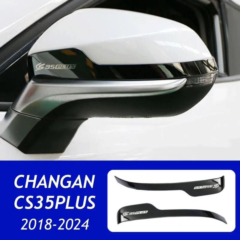 

for Changan CS35 Plus 2024 2023 2022 2021 Rearview Mirror Sticker Trim Deco Protector Stainless Steel Accessories