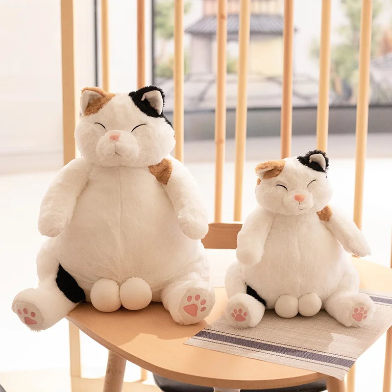 35/45cm Lazy Japan Cat Doll Like Real Plush Stuffed Sitting Sleeping Animal Toys Brown Black Colors Children Girls Birthday Gift