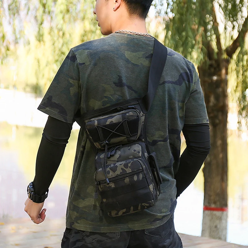 Men Hip Drop Leg Bags Waist Pack Motorcycle Rider Travel Military Male Nylon Messenger Cross body Bum Fanny Pack Thigh Belt Bag