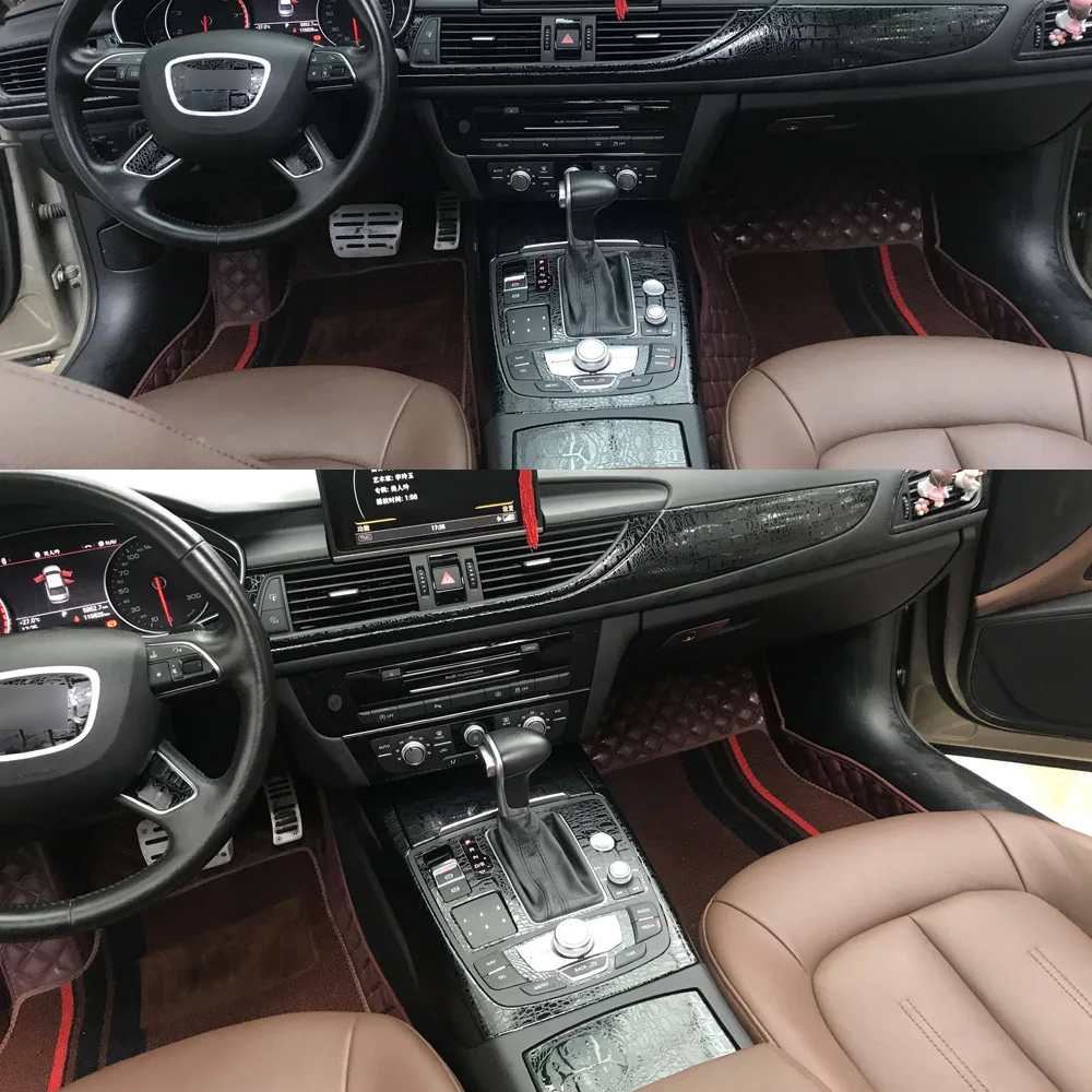 

Для Audi A6 C7 2012-2018 автомобильный Стайлинг 3D/5D углеродное волокно салон автомобиля центральная консоль цветная молдинговая наклейка наклейки детали