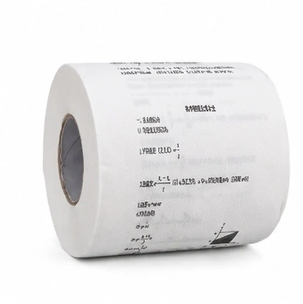 4 Rolls Chemical Physics Formula Toilet Tissue Printed Paper Ultra Absorbent Soft Strength Restroom Home Restaurant Table Use
