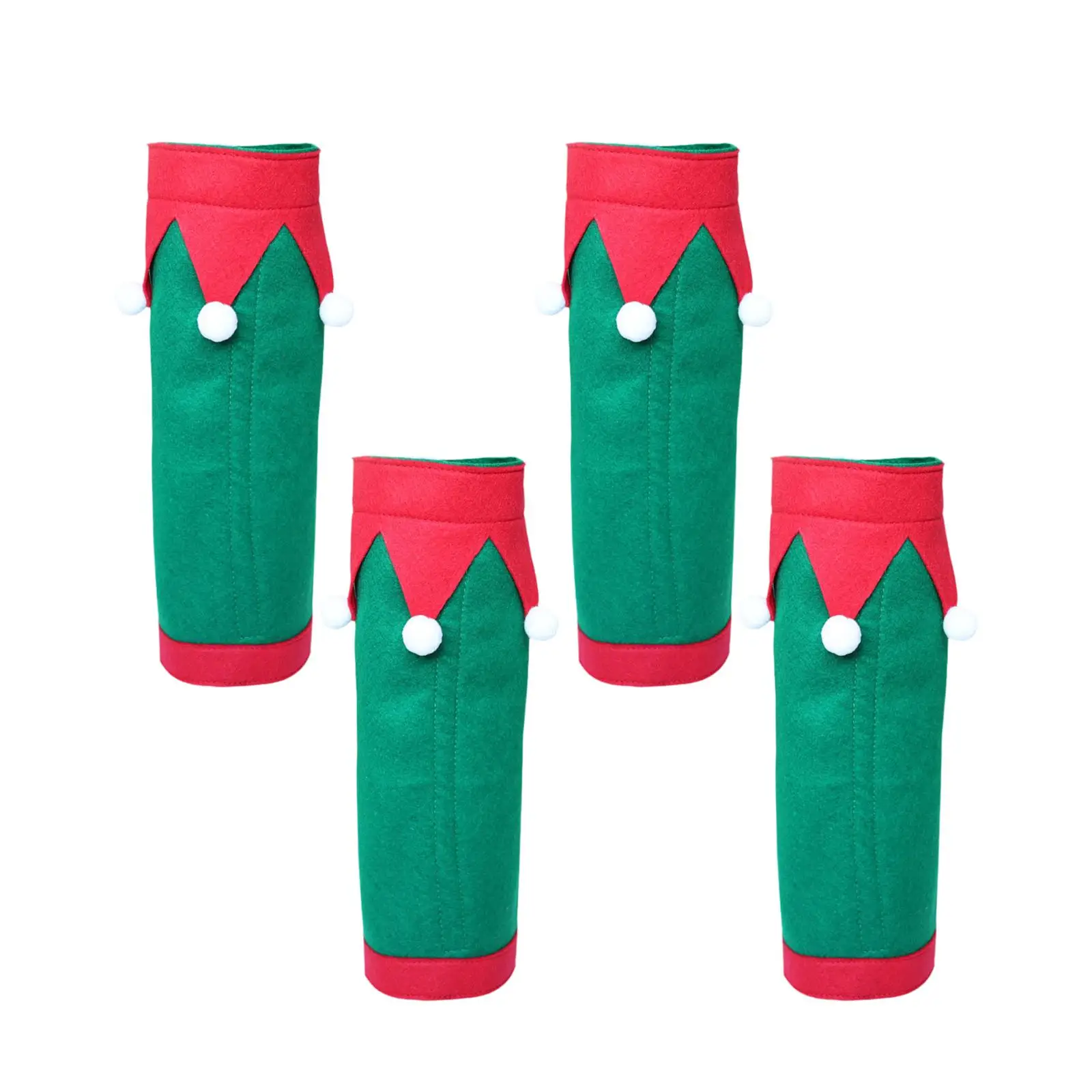 4 قطع من أغطية ساق حصان عيد الميلاد من البوليستر مريحة، سهلة الارتداء، ديكور لخيول عيد الميلاد، واقي الساق #3