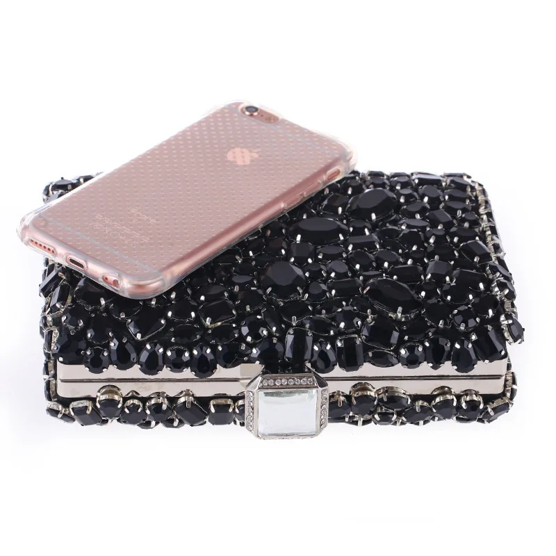 Acrylic Diamond-encrusted Small Square Diamond Dinner Bag Women's Fashion Party Banquet Handheld Clutch Bag Bolsos De Lujo Mujer