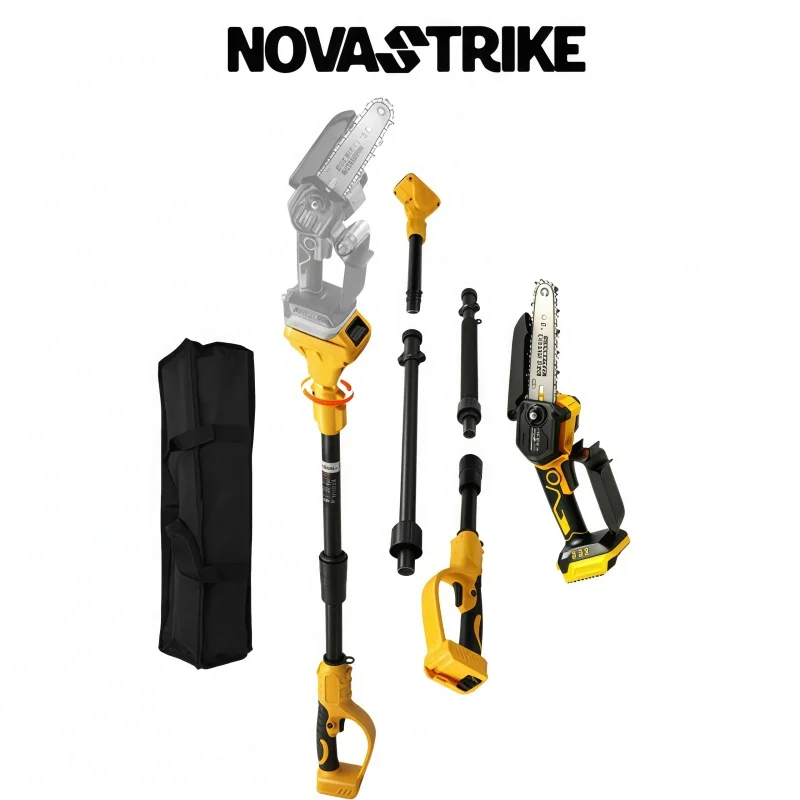 Brushless Cordless Pole Saw & Mini Chainsaw 2-IN-1 6 Inch Electric saw Rotatable Pole Saw For DeWalt 20V battery power tool
