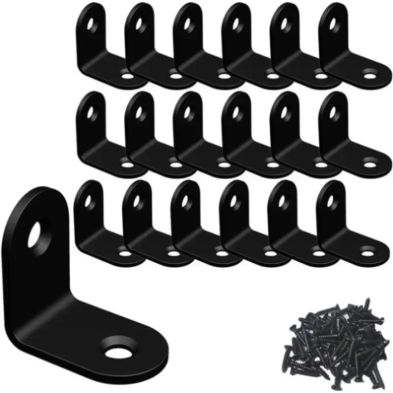 

18 piece garden iron kitchen bookshelf bracket corner drawer L-shaped metal bracket wall bracket right angle code 2.5 * 2.5cm