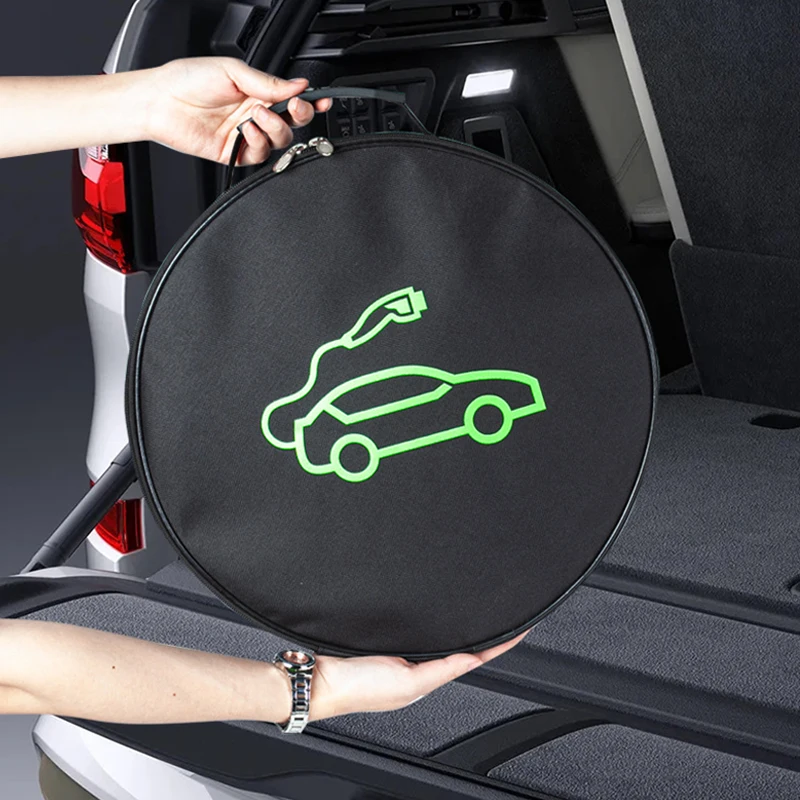 EV Car Charging Cable Storage Carry Bag For Peugeot E-2008 E-3008 E-5008 E-208 Charger Plugs Sockets Waterproof Fire Retardant