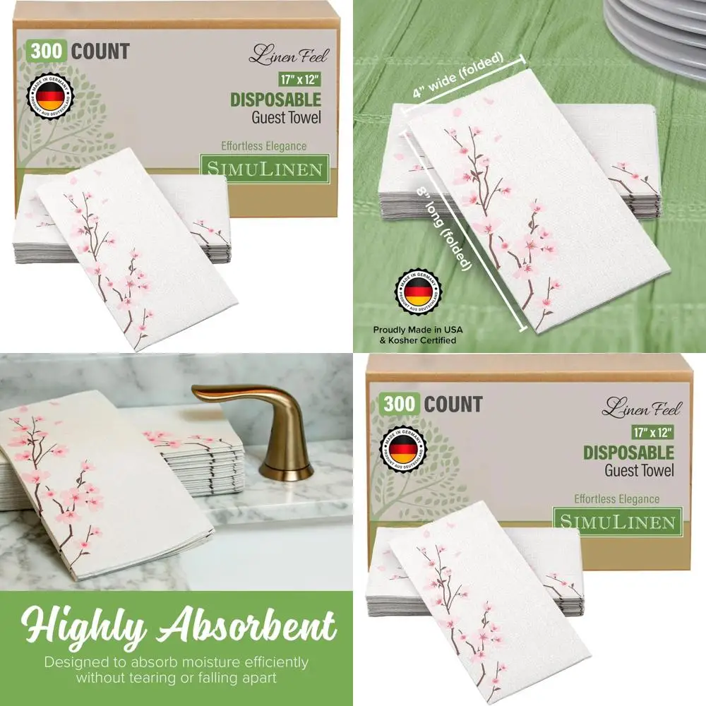 

Linen-Feel Single-Use Paper Towels, 12x17, Made in Germany