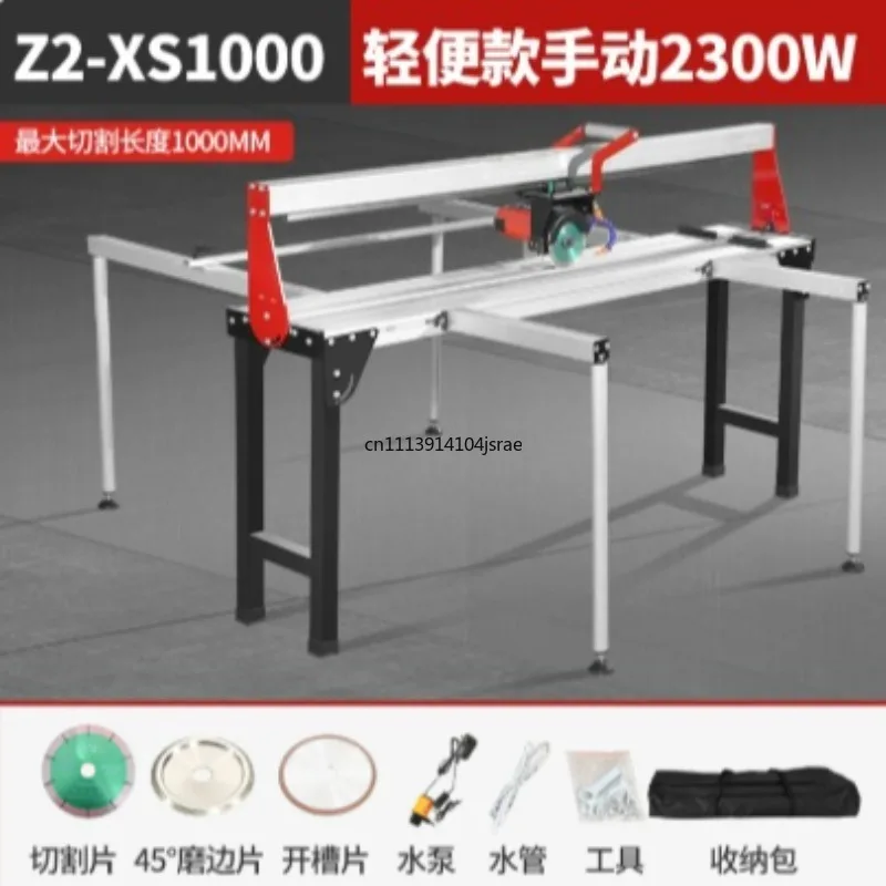Automatic Tile Cutting and Chamfering All-in-One Machine, Electric Desktop Rock Slab Cutter, 45° Bevel Cutting Integrated Tool