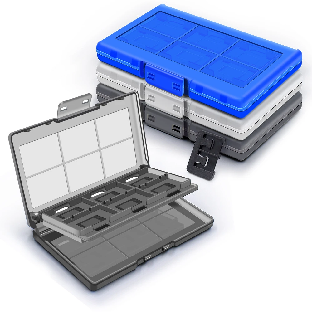 Portable Nintend Switch Travel Accessories 24 In 1 Game Card Case Micro SD Case Holder Hard Shell NS Storage Protector Box - view 5