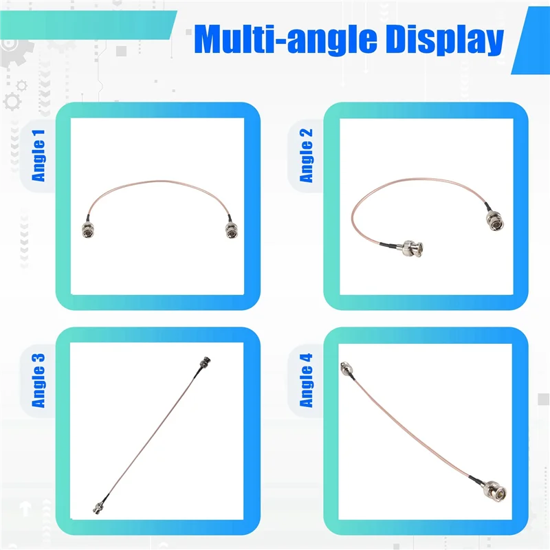 4Pcs 3G HD SDI Cable BNC Cable 30Cm 75 Ohm For Cameras BMCC Video Equipment Supports HD-SDI 3G-SDI 4K 8K SDI Video Cable