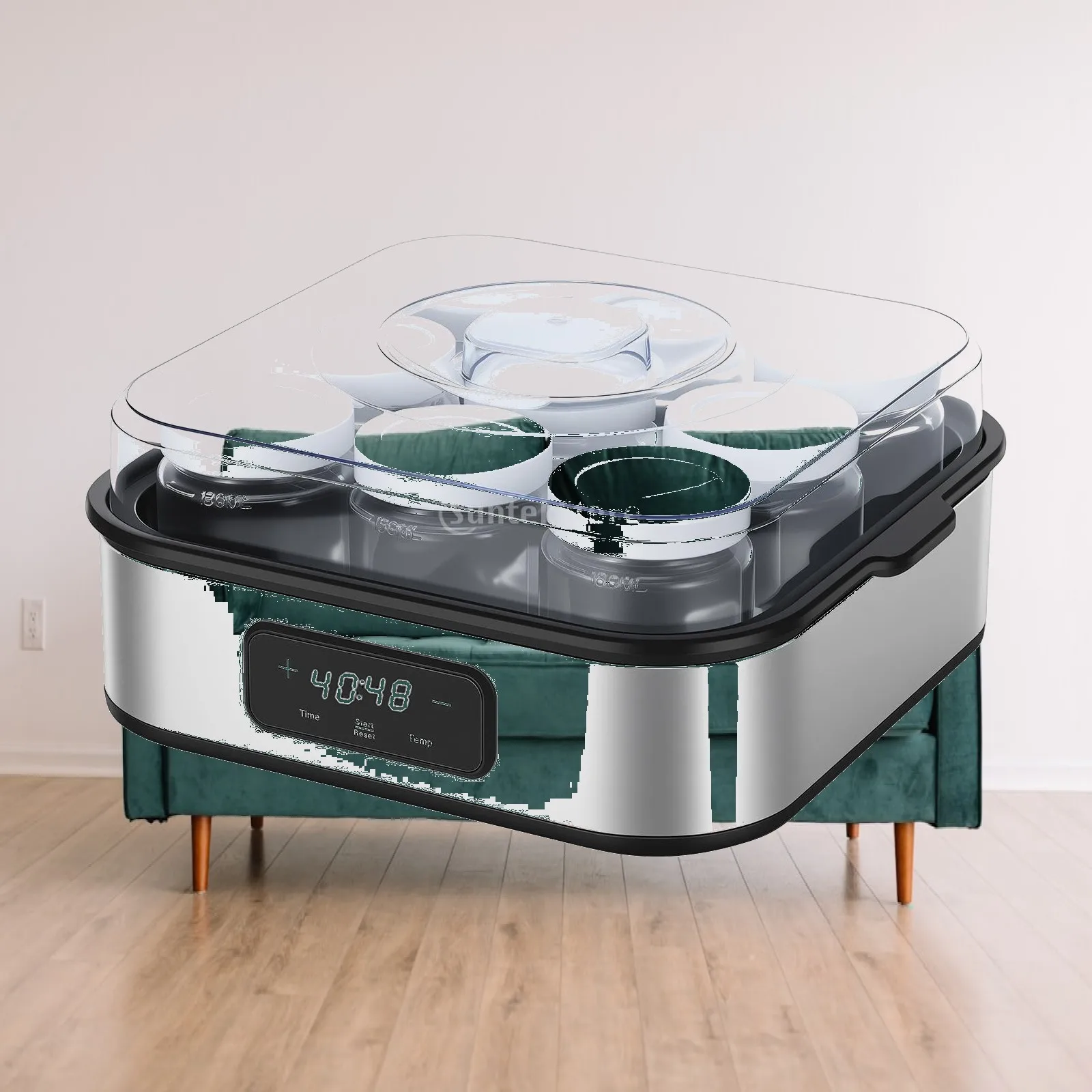 Yogurt Maker Temperature Controlled Yogurt Maker with Glass Jars Fermenter Adjustable Appliance BPABPA-Safe for Families