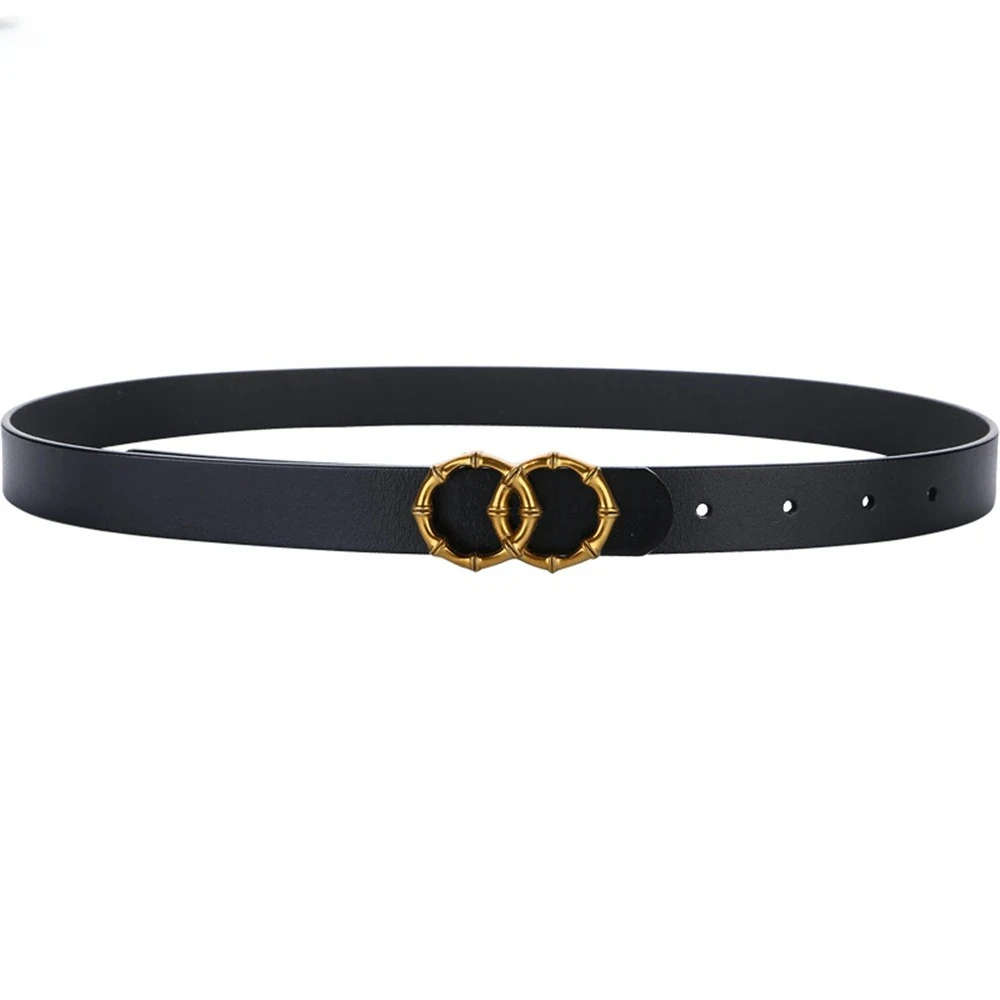 

Black Vintage Women Belt Brown Real Leather Belts for Trousers Solid Ladies Waist Belt Apparel Accessories 105cm 110cm Red White