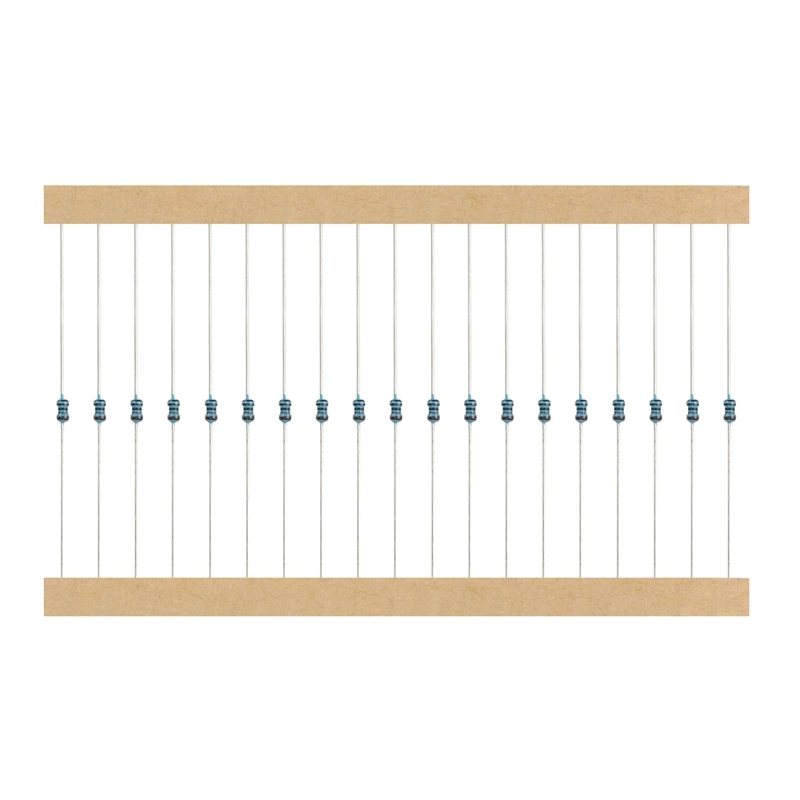 Conjunto de resistores de filme metálico sortido, capacitores fixos, 130 valores, 1, 8W, 0,125 W, 1% metal, 2600 unidades