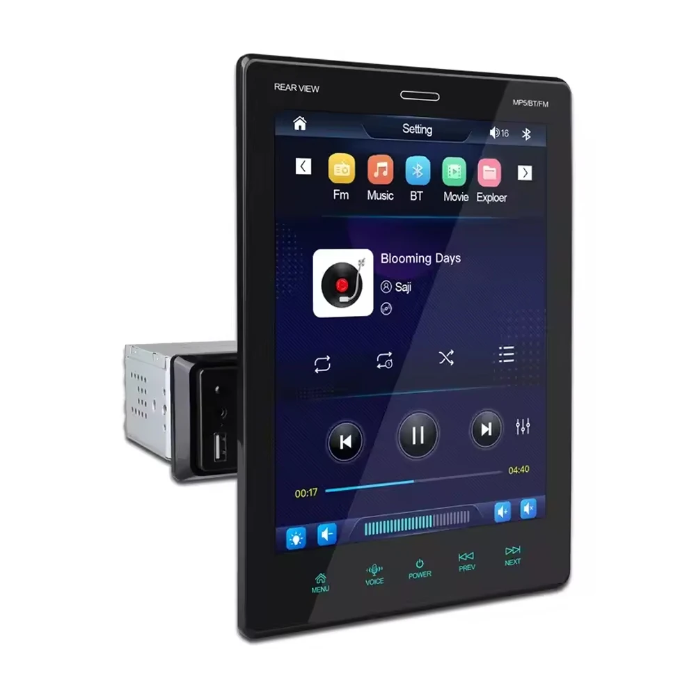 สำหรับวิทยุติดรถยนต์จอภาพแนวตั้ง IPS ขนาด 9.5 นิ้ว รุ่น Universal เครื่องเล่น MP5 สไตล์มัลติมีเดีย หน้าจอสัมผัส 1 DIN เครื่องเสียงติดรถยนต์ MP5