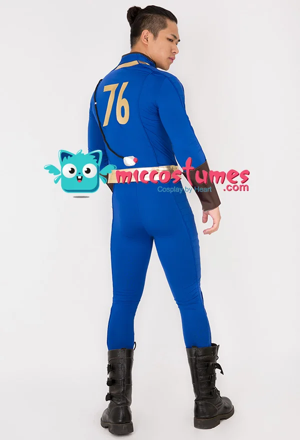 Miccostumes Men's Soldier 76 Cosplay Costume Adult Vault Jumpsuit Two-Piece Suit Jacket Pants