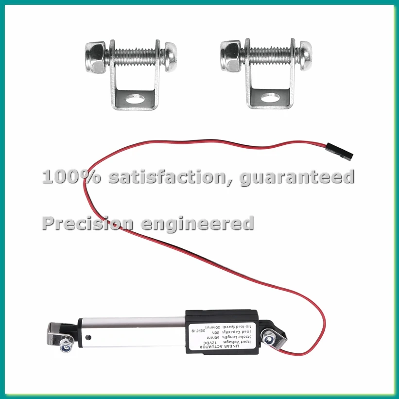 

Миниатюрный линейный актуатор, ход 2 дюйма, 30 Н/6,75 фунта, скорость 30 мм/с, миниатюрный электрический водонепроницаемый линейный актуатор-мотор 12В-ABLA