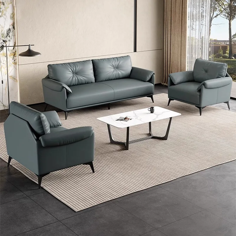Modern Reception Office Sofa Set  Luxurious Leather Executive Sofa for Manager Office