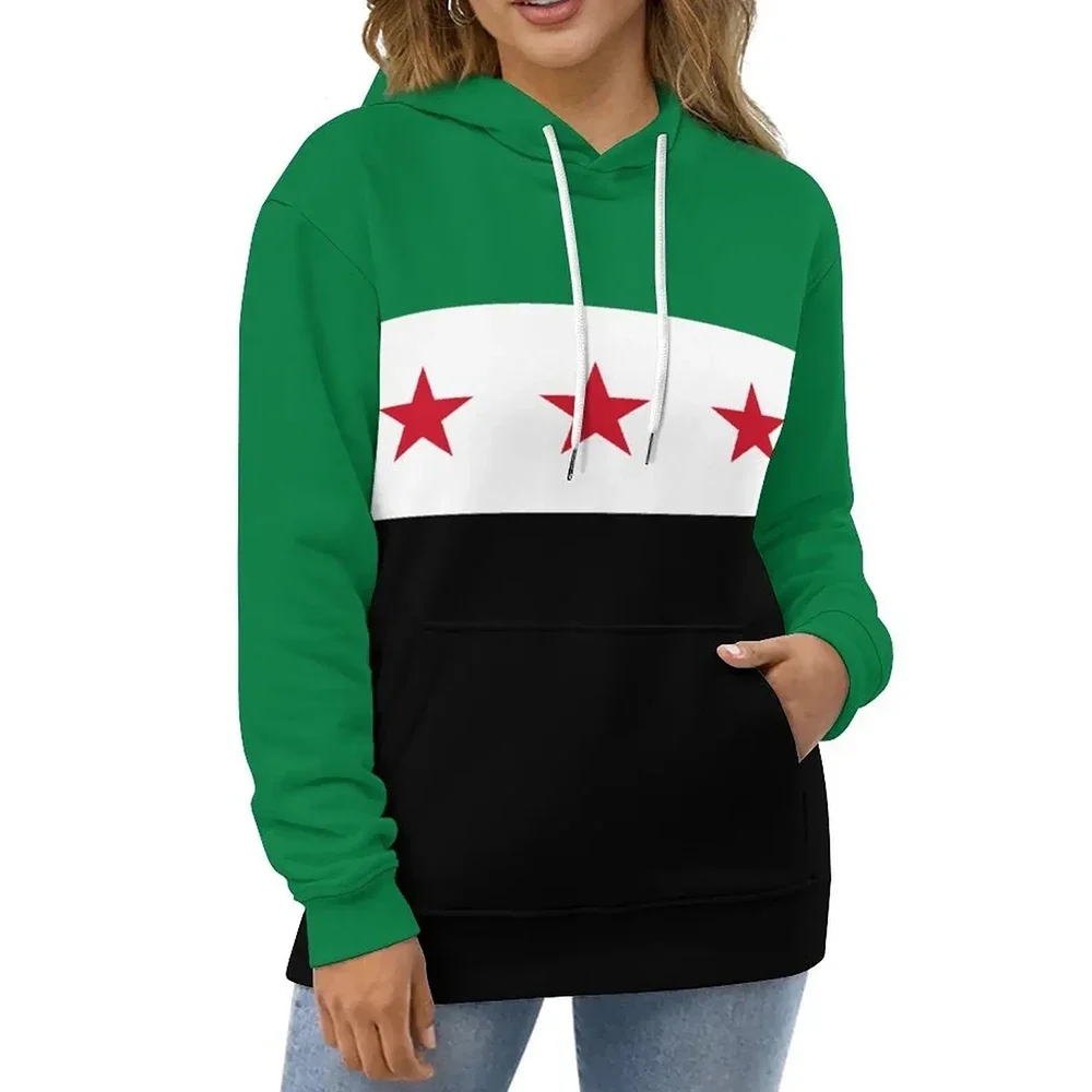 Unisex Autumn 3D Hoodie Syria Flag Men Women Polyester Harajuku Sweatshirt Pullover Hoodies Casual Dropshiping Custom