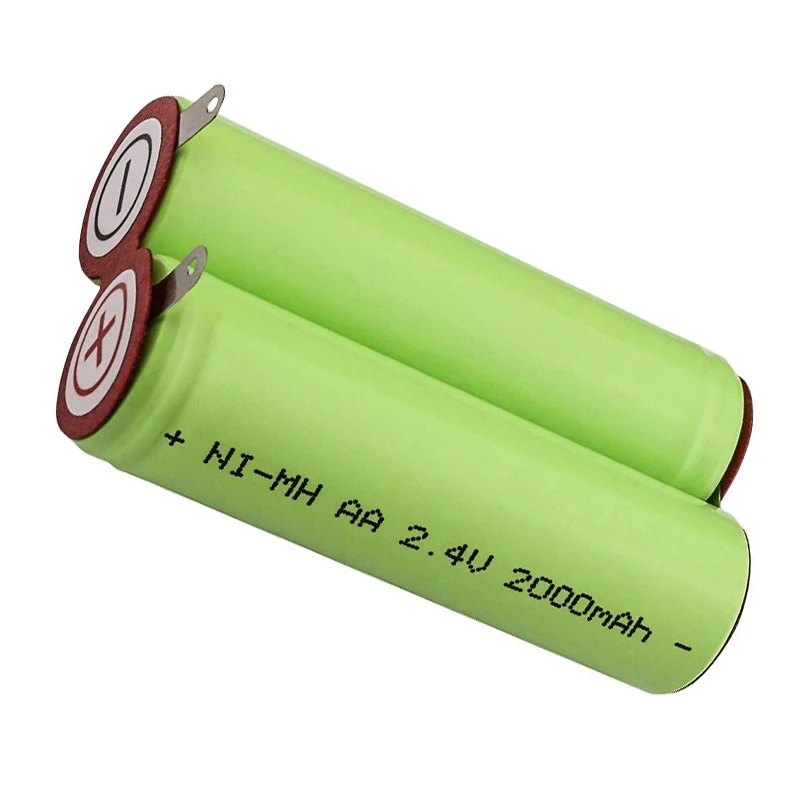 High Capacity Rechargeable Battery Pack AA 2.4V 2000mAh Compatible with Philips Norelco , Remington Shaver Models and Others