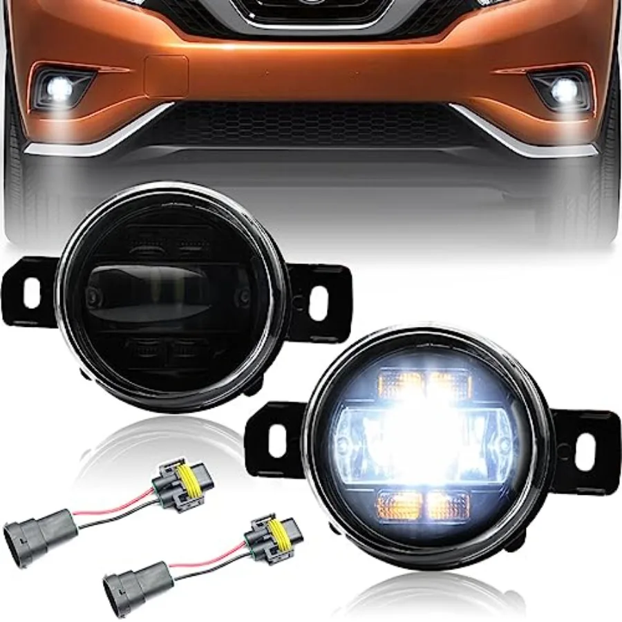 

Белые светодиодные дневные ходовые огни с переключателем янтарного указателя поворота для Nissan Altima Juke Maxima Murano Pathfinder Rogue Sentra