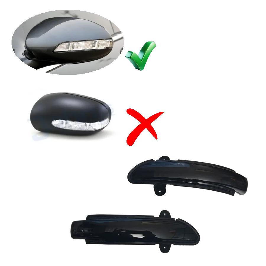 for Mercedes Benz E320 E350 E550 E63 W211 2006 2007 2008 2009 Dynamic LED Blinker Indicator Side Mirror Turn Signal Light Lamp