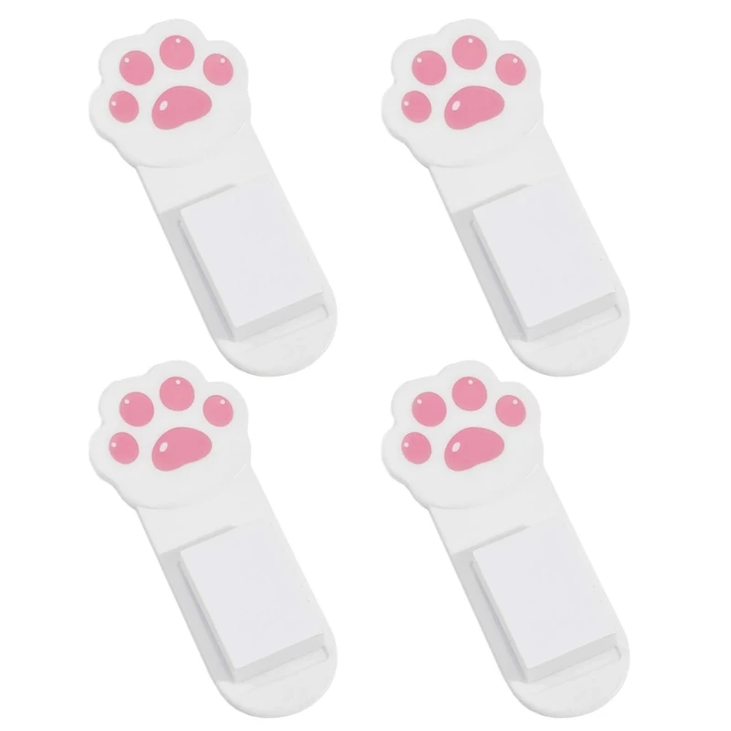 

4PCS Cats Paws Toilet Lid Lifter Handle With Adhesive & Block For Sanitary Without Touch Operations In Bathroom