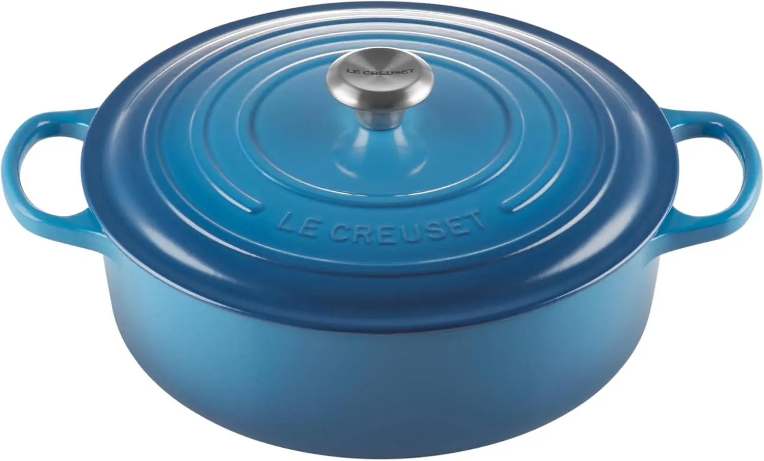 Enameled Cast Iron Signature Round Wide Dutch Oven, 6.75 qt, Marseille