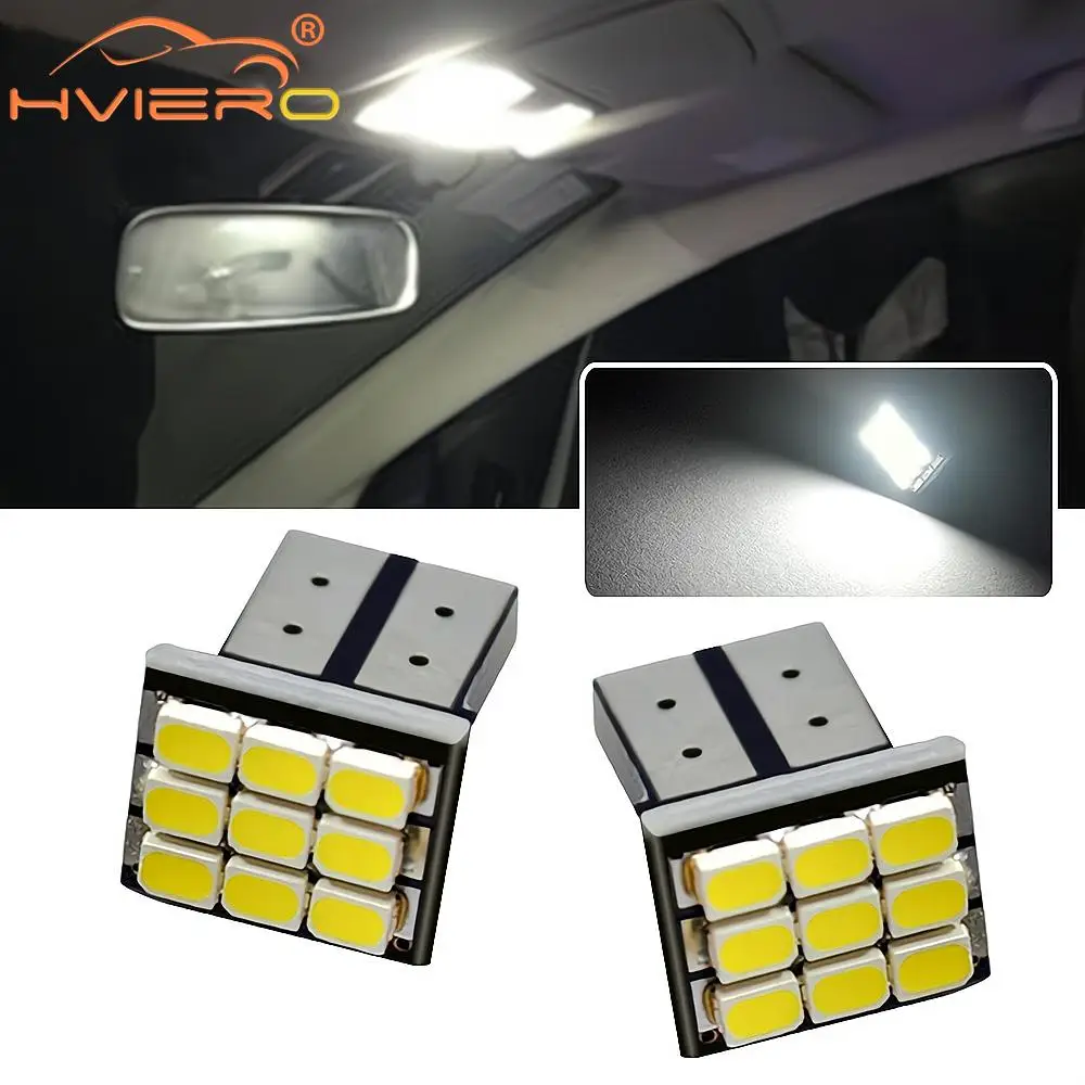 2/10X Car Styling Dome LED Light 1206 9SMD White Marker Backup Bulb Interior Read Lamp Parking Reverse License Plate Turn Signal