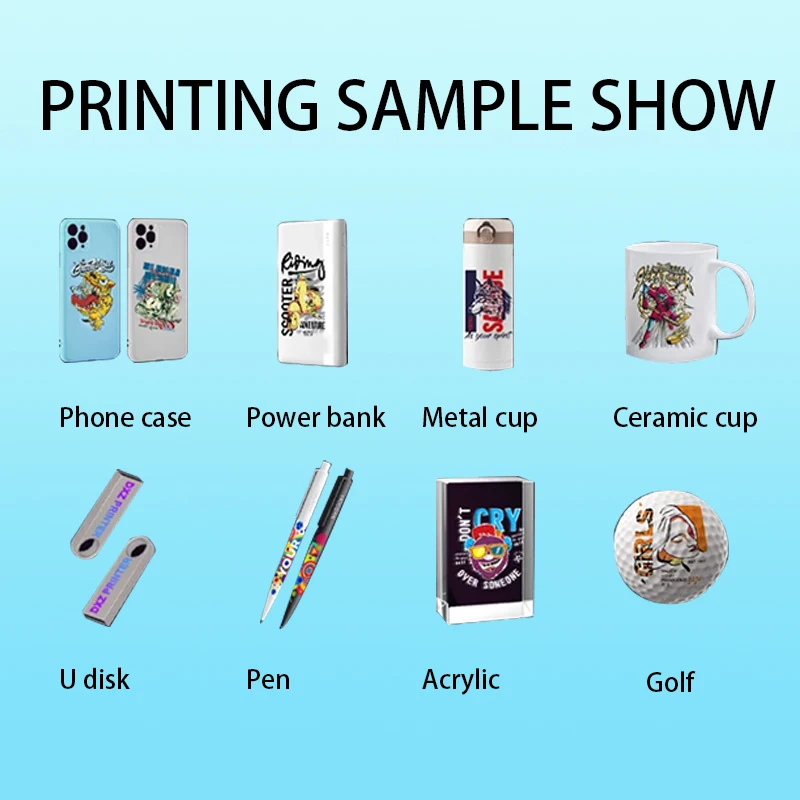A3 Size Flatbed UV Printer Vinyl Stickers Phone Case Printing Machine Small UV DTF Printer UV Ink