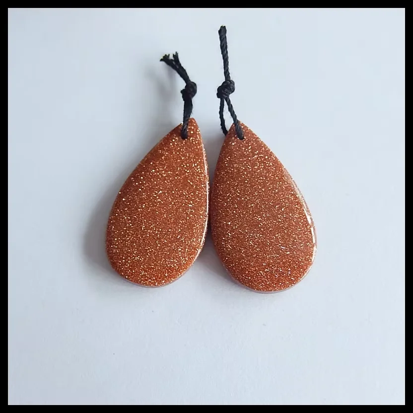 

B&F Red Sand Sun Sitara Earring Beads,Handmade Natural stones beads, Polished Stones for jewelry Making Supplies