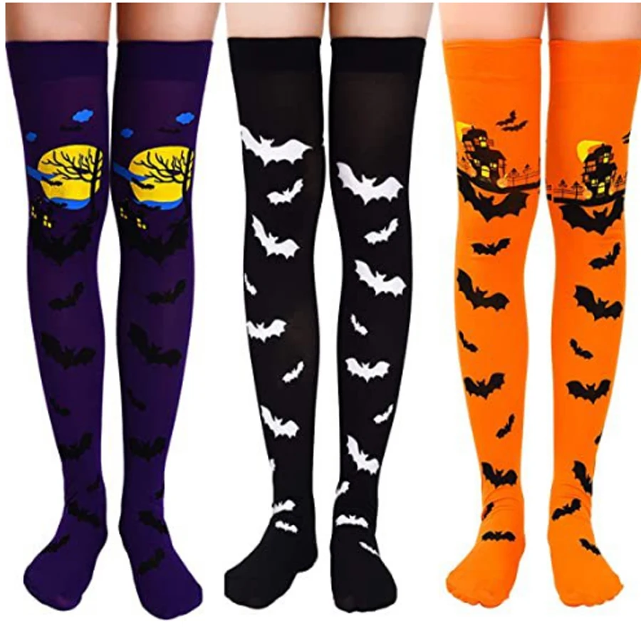 Halloween Party Bat Socks ragnatela sopra i calzini al ginocchio Ghost Festival Dead Party Dress Up dolcetto o scherzetto Happy Halloween Day