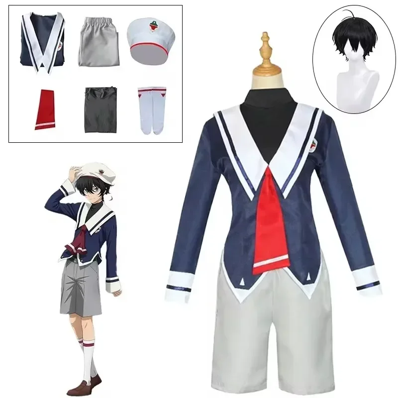 SK8 Miya Cosplay Outfits The Infinity SK Eight Miya Cosplay Costumes Miya Uniform Cap Tops Coat Pants Socks Party