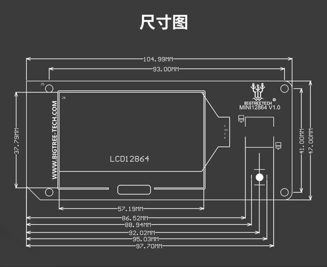 BTT Mini 12864 V2.0 Display Screen LCD for Voron 2.4 SKR 1.3 SKR Pro SKR 1.4 MKS BTT Mini 12864 V1 3D Printer Parts