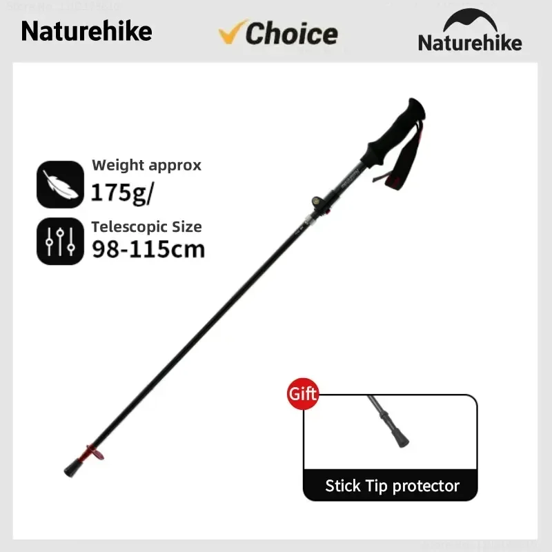 

Naturehike 175-190g Carbon Fiber Folding Trekking Pole Ultralight Telescopic Mountaineering Sticks Outdoor Hiking Walking Sticks