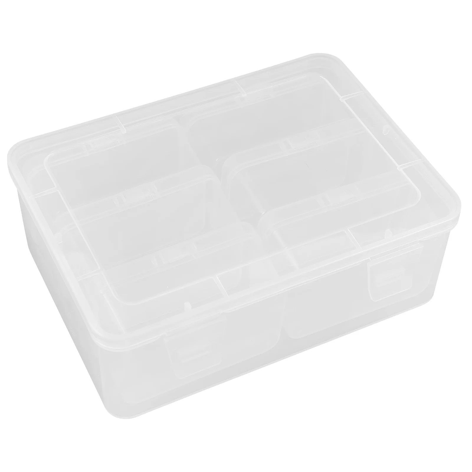 

1 set Mini Jewelry Storage Box Clear Pp Material Dust-Proof Small Organizer For Ear Studs Rings Beads Pills Ear Backs